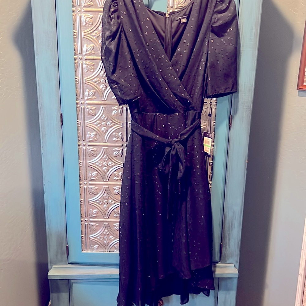 Navy knee length cocktail dress